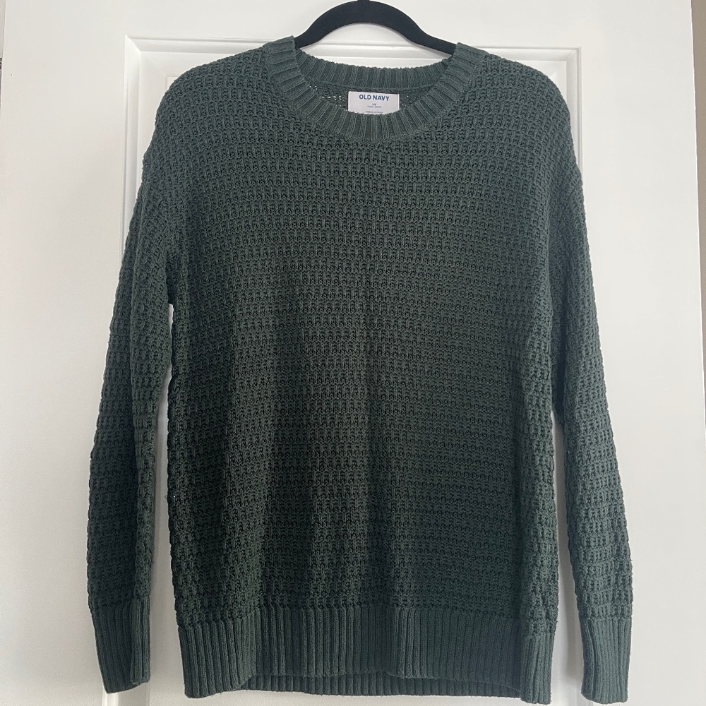 Old Navy Green Cable Knit Sweater Tunic Women’s Size XS